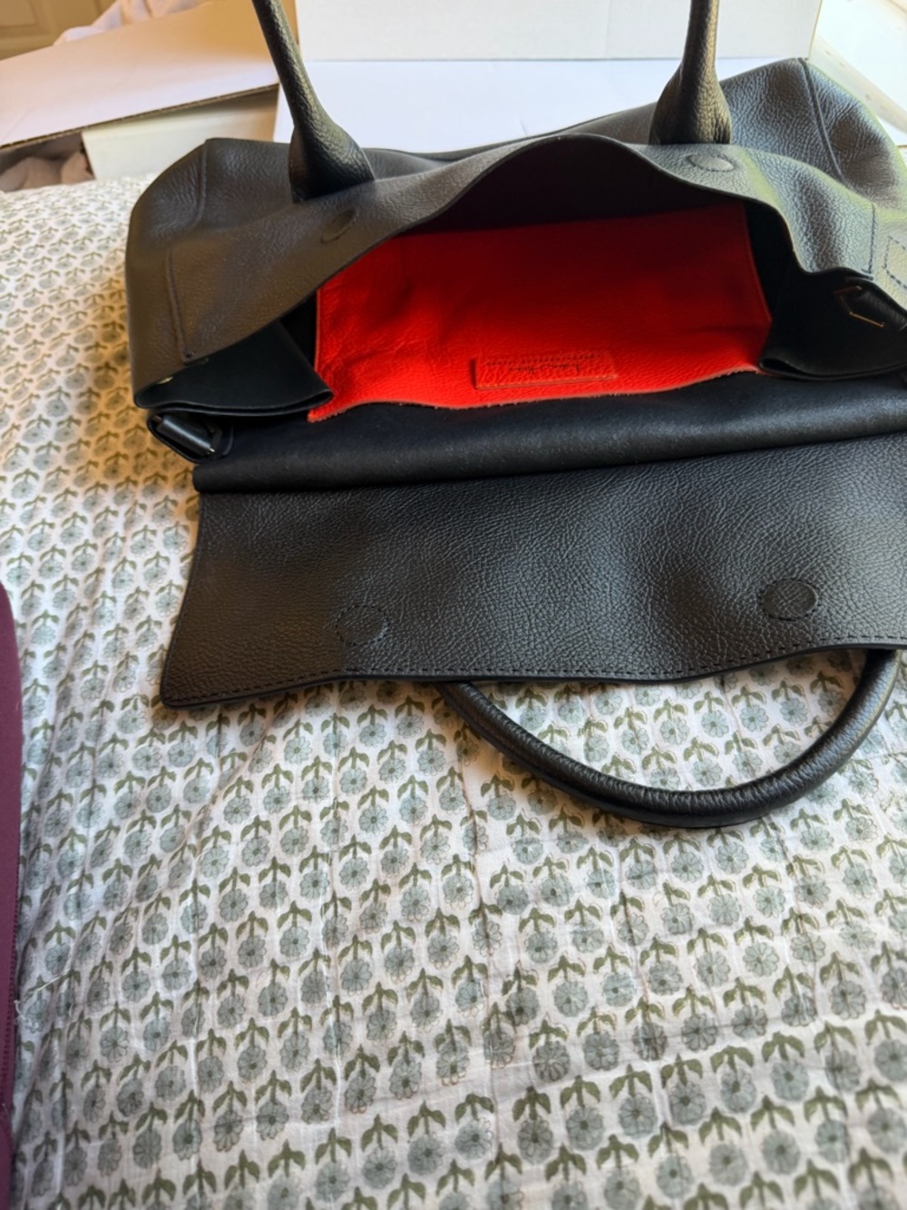 India Hicks "Fussy Sarah" Bag in Black Suede and Leather - Picture 6 of 15
